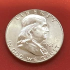 1961 P Franklin Half Dollar, 90% Silver, MS, Bell Lines, Free Shipping