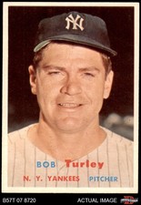 1957 Topps #264 Bob Turley Yankees 7 - NM
