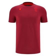 Macron Wales WRU 2025/26 Mens Travel Cotton T-Shirt