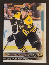 URHO VAAKANAINEN #468 2018-19 Upper Deck YOUNG GUNS RC BOSTON BRUINS/RANGERS