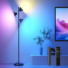 RGBCW Floor Lamp, 36W Bright Color Changing Lamp, Modern Stepless Dimmable LED R