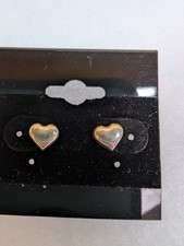 Sterling Silver Tiny Heart Post Stud Earrings. Gift Box. Taxco. Girls Toddlers