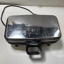 Vintage Vitantonio Belgian Waffle Maker Model 550 Professional Quality Chrome