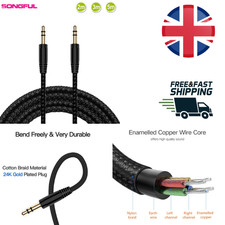2M to 5M Headphone Aux Cable Audio Lead 3.5mm Jack to Jack Stereo PC Car Male