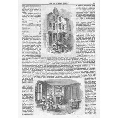 WESTMINSTER Housing Improvements on Orchard Road - Antique Print 1845