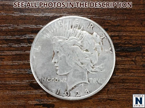 NobleSpirit (JL) KEY DATE 1928 Silver Peace Dollar XF Extremely Fine + / AU