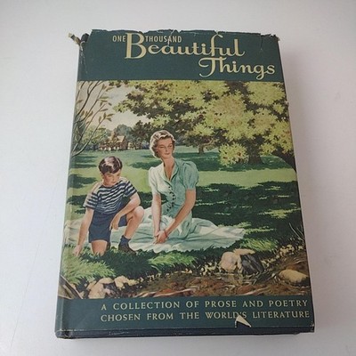 Vintage One Thousand Beautiful Things Marjorie Barrows 1948 Poetry Prose Hardcov