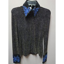 Western Shimmer Zip Top Genuine Leather Women...