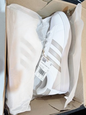 Adidas Women's Grand Court 2.0 Cloud White Collegiate White Shoes Size 11