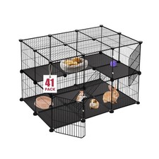 41 Panels Pet Playpen, 35.4" L x 23.6" W x 23.6" H Small Animal Playpen with ...