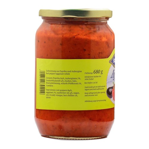 Sofko Ajvar suave 680 g pasta de especias salsa de pimientos salsa balcánica preparación de verduras - Imagen 2 de 7