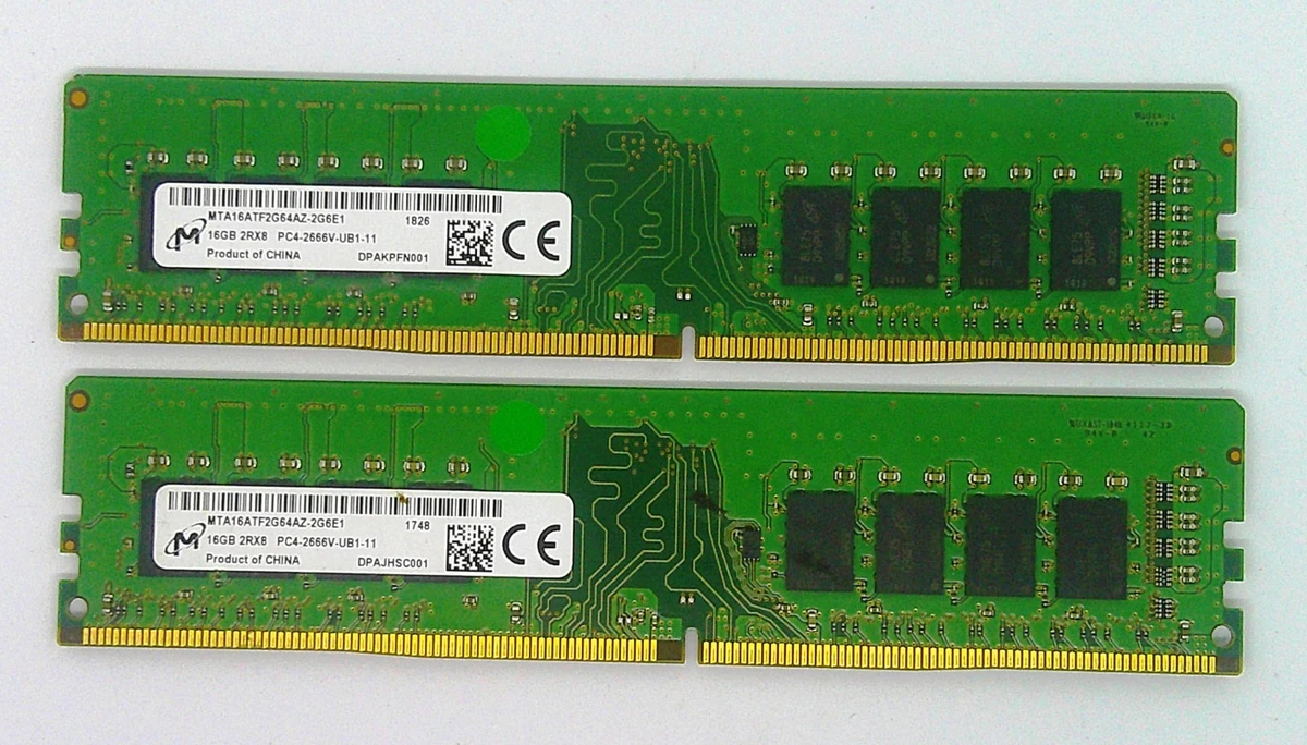 Preços baixos em Micron DDR4 SDRAM 32 Gb de capacidade Total de