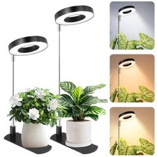 Grow Lights for Indoor Plants, Full Spectrum Halo Grow Light with Base