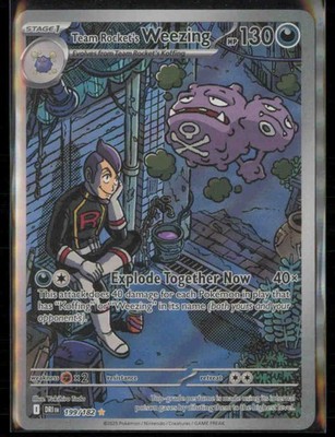 Team Rocket's Weezing Holo Illustration Rare SV10: Destined Rivals 199/182 NM