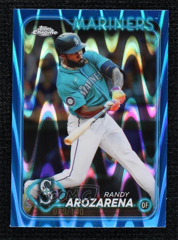 2024 Topps Chrome Update Blue RayWave Refractor /150 Randy Arozarena #USC194 9su