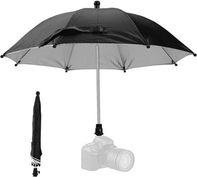 Camera Hot Shoe Umbrella, Waterproof Sunshade Rain Cover for DSLR Cameras