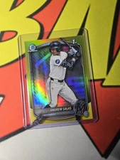 2025 BOWMAN CHROME ANDREW SALAS YELLOW 1ST BOWMAN /75🔥🔥🔥