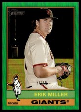 2025 Topps Heritage Chrome Green Refractor Erik Miller 53/99 #558