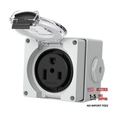 50Amp Power Outlet Box,NEMA 6-50R Receptacle,250Volt Heavy-Duty Outdoor