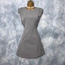 BNWT Women's ZARA Grey Short Dress Size XL Sleeveless Elegant Classy Stretch