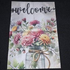 Welcome Garden Flag 12x18 Double Sided