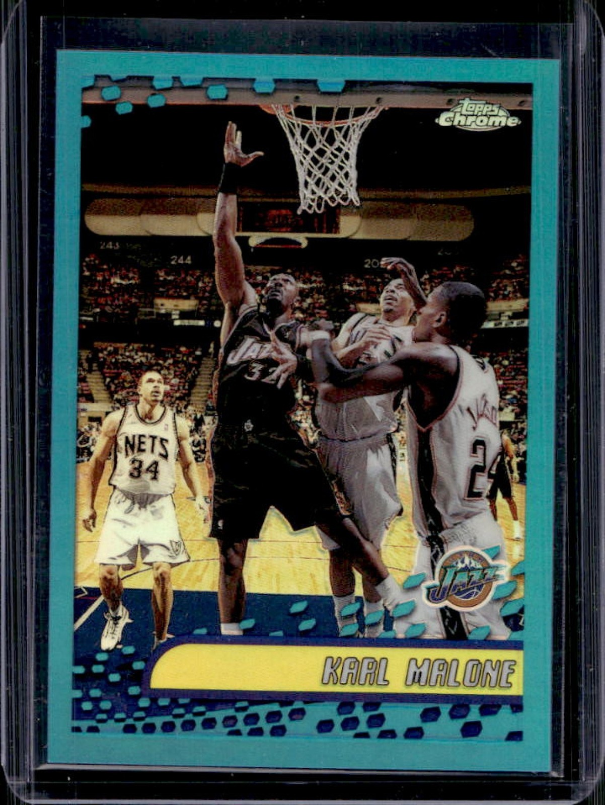 2001-02 Topps Chrome Karl Malone Refractor #120 Jazz