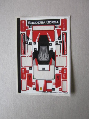 Lego Scuderia Corsa Abziehbild Decal