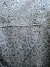 Grey brocade Jacquard fabric dress runner Satin Floral By the Yard 44" w