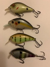 4 square bill crankbaits 1.5" used.  premium brand. ARK, Bill Lewis, strike king