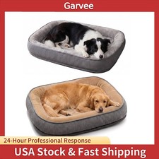 Soft Plush Pet Sleeping Cushion, Rectangular Bolster Dog Bed for Large Dogs