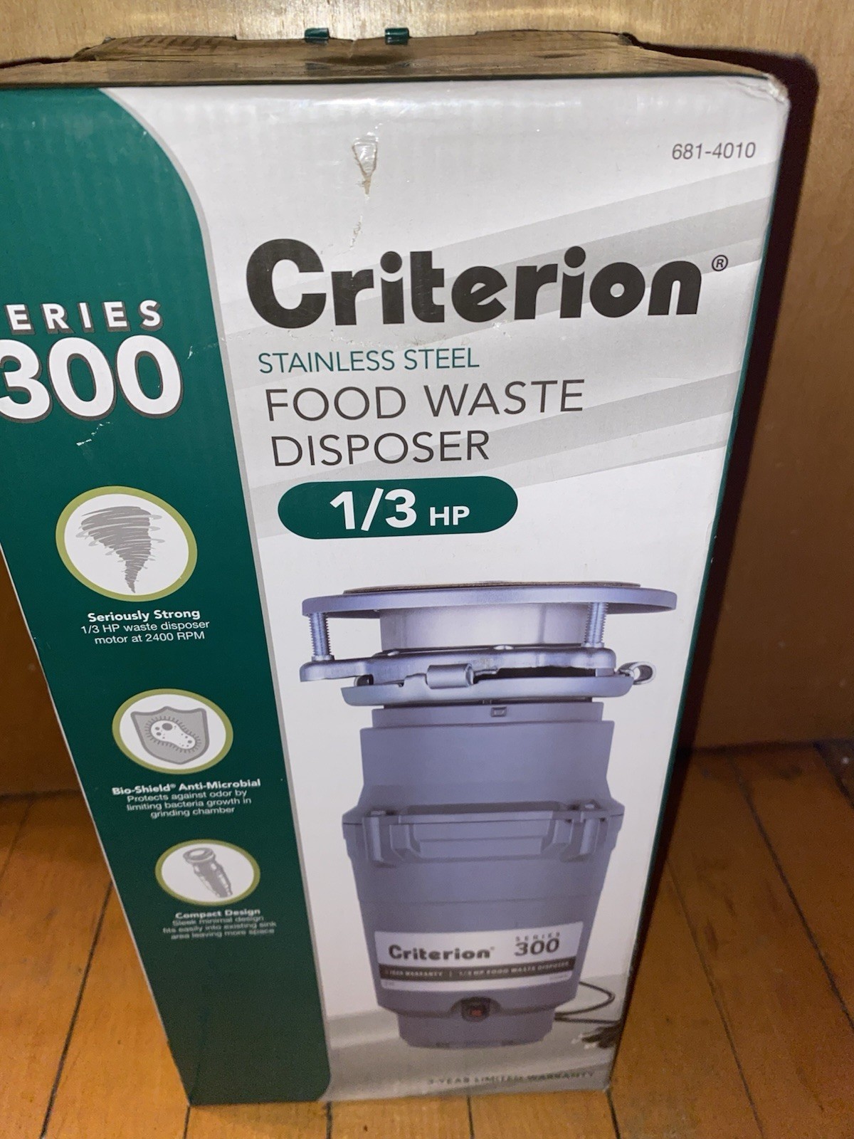 Criterion 300 Series Garbage Disposal Food Waste Disposer Stainless Steel 1/3 HP