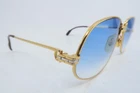 Vintage Cartier PARIS sunglasses gold plated Panthere size 56-14 135 SL#E031923