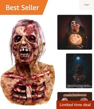 Scary Halloween Zombie Head Mask, Horror Biochemical Creepy Latex Face Masks ...