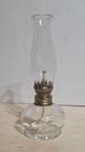 Vintage Clear Glass Hurricane Oil Lamp Small 8'' Made in Italy — photo 6