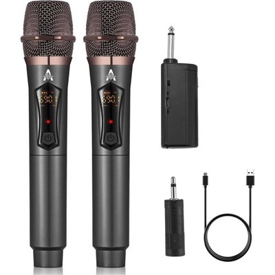 Dynamic Handheld Wireless Microphone - DSP Noise Reduction for Karaoke & Events