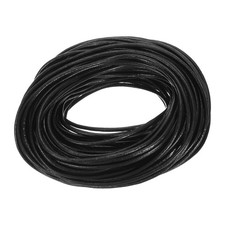 20 Yards 2mm Round Leather Cord Lacing String for DIY Crafts Black