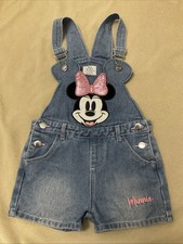 Disney 100 Primary Overalls Shortall Minnie Mouse 5/6 Girls