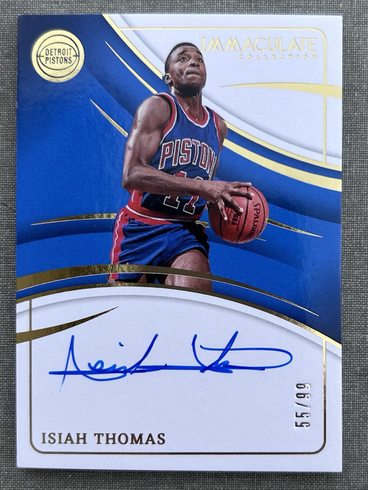 2023-24 Panini Immaculate Collection Isiah Thomas Auto Pistons /99 view 1