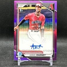 Adriel Radney 2024 Bowman 1st Purple Refractor /250 Arizona Diamondbacks CPA-AR