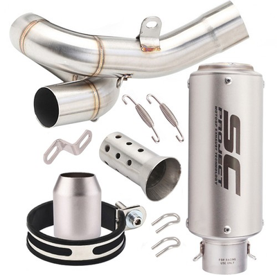 #ad Slip for Kawasaki Ninja ZX6R ZX636 2009 2024 Exhaust Mid Link Pipe Muffler Tips $60.99