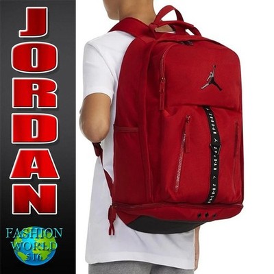 air jordan laptop backpack Nike Air Jordan Sport Backpack Laptop Gym School Bag Gym Red/Black  9A0743-R78