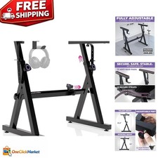 Versatile Z Shape Keyboard Stand - For Kids and Adults, Includes Headphone Hook