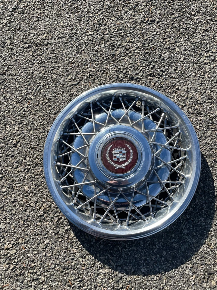 Темно-коричневый замок DB 1986-1992 Cadillac Fleetwood Brougham колпак колеса с проволочными спицами - Изображение 2 из 4