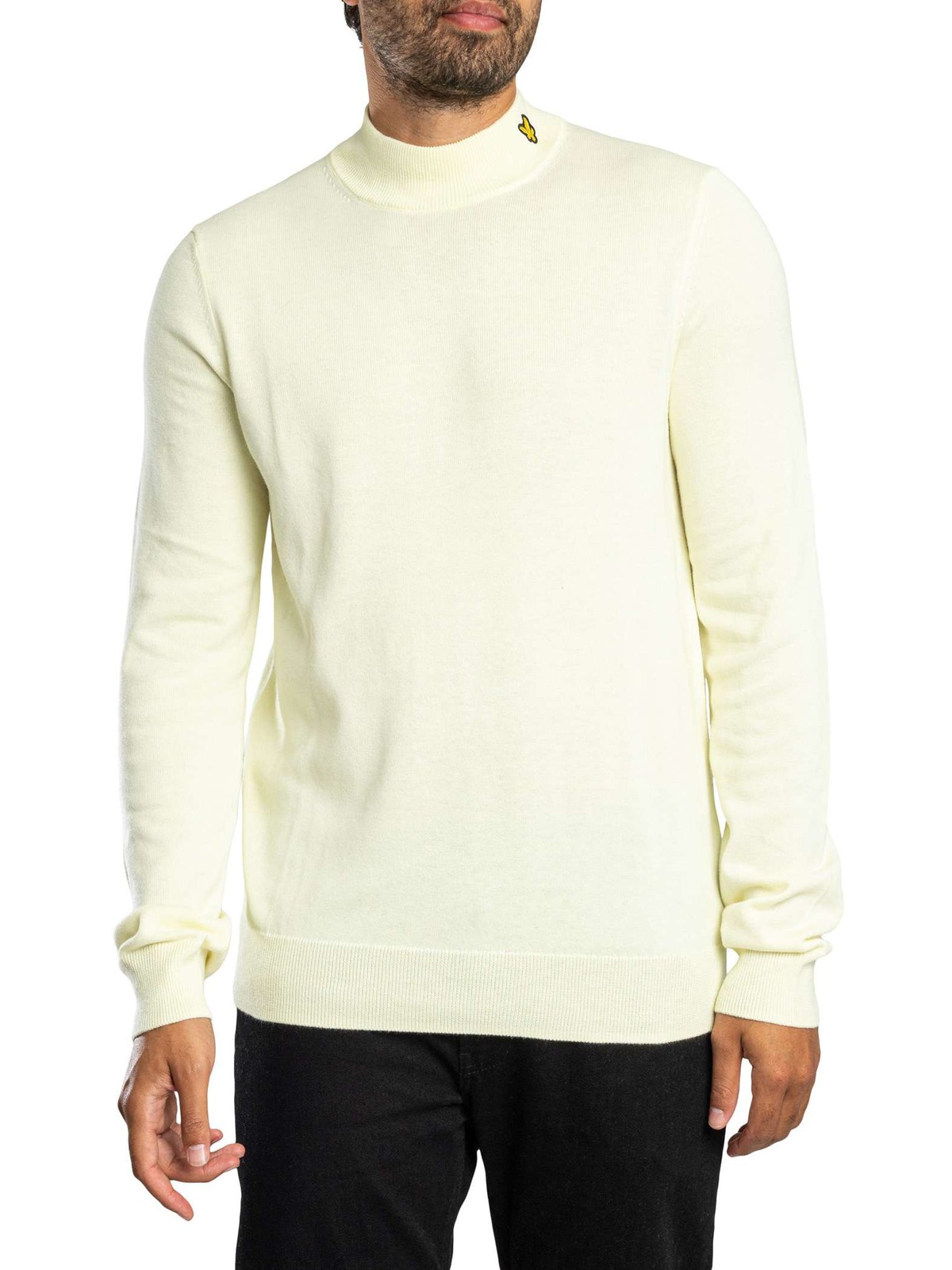 Lyle & Scott Knitted Turtle Neck Knit, Muted Ivory - L