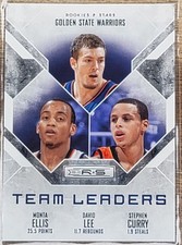 2010-11 Rookies & Stars Team Leaders Stephen Curry Monta Ellis David Lee /99 War