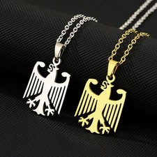 ✅ Edelstahl Deutschland Kette mit Adler-Design | Hochwertiger Anhänger
