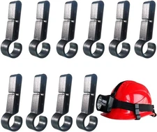 10 Helmet Clips for Hard Hat, Easily Mount Headlamp on 1.8 inch, 10pcs 