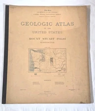Antique 1904 USGS Geologic Folio #106 Mount Stuart WA Original Atlas Maps