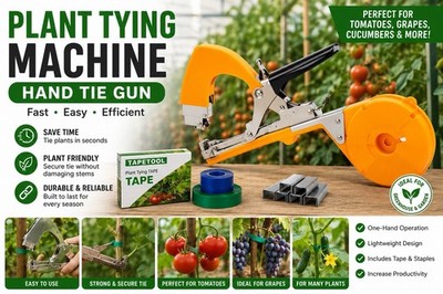 Plant Tapener Tie Gun w/ Tape & Staples   Fast Vine & Tomato Tying Tool
