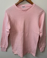 Vintage Duofold Two Layer Thermal Shirt Pink Wool Blend USA Mohawk NY Sz 14 Kids